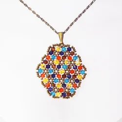 Pendant 45cm - Xochitl Oval-Bronze Chain - Pendant 45cm - Laiton bronze